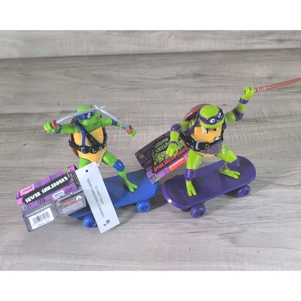 Teenage Mutant Ninja Turtles 2023 Sewer Shredders Pull Back Skateboard TMNT